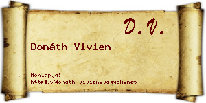 Donáth Vivien névjegykártya